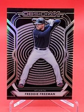 Freddie Freeman 2021 Chronicles Baseball Obsidian Card #22 Atlanta Braves