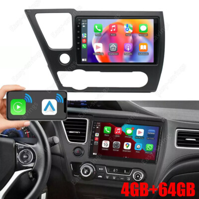 Android 15.0 Apple Carplay Car Radio Stereo GPS 4+64GB For Honda Civic 2013-2015