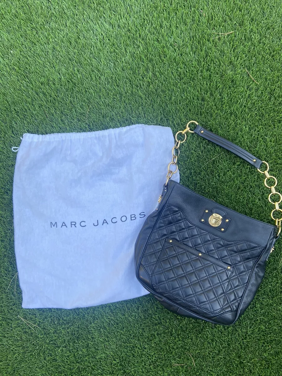 Marc Jacobs Black Quilted Leather Stam Shoulder Bag Marc Jacobs