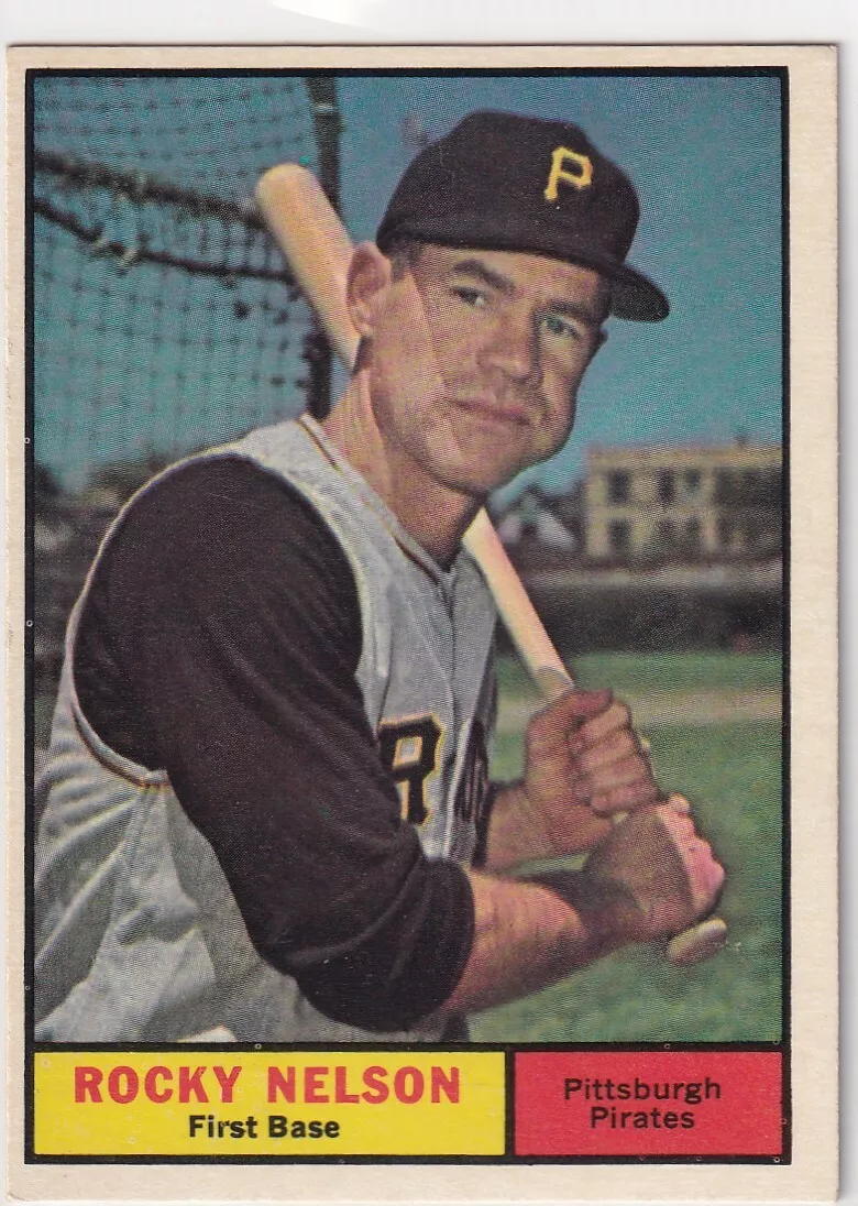 1961 TOPPS ROCKY NELSON PITTSBURGH PIRATES 1961 TOPPS CARD #304 - (AG)40