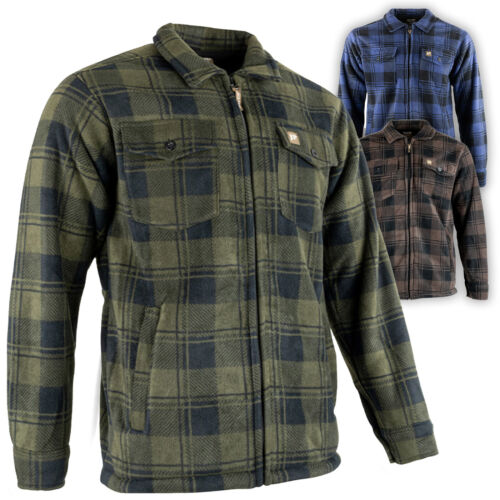 Jack Pyke Tundra Shirt Check Full Zip Sherpa Fleece Lined Hunting Jacket Top - Picture 1 of 26