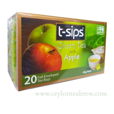 T-Sips Ceylon Green tea with apple flavor weight loss tea antioxidant tea