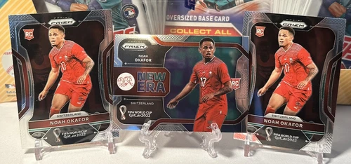 2022 Prizm FIFA World Cup New Era #21 & #268 Noah Okafor RC Switzerland AC Milan