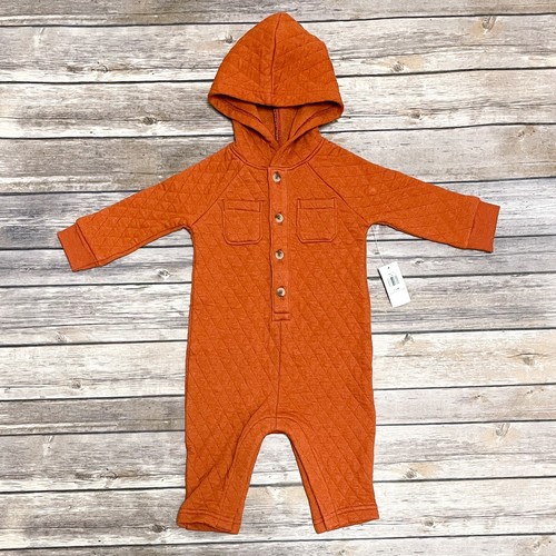 Old Navy Burnt Orange Quilted Baby Snap 