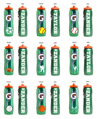 Gatorade water bottle personalized custom baseball soccer hockey team party gift