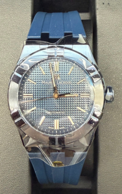 Maurice Lacroix Aikon Automatic 39mm Blue Rubber Strap Watch