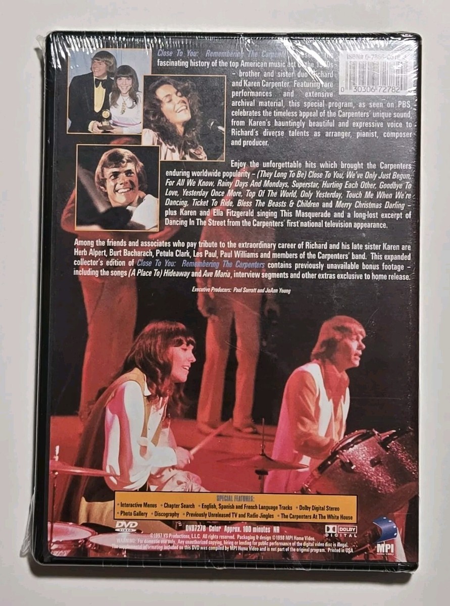 Close to You: Remembering the Carpenters DVD NTSC (1998