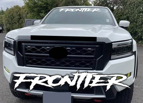 FRONTIER Text Windshield Vinyl Decal Sticker Banner Fits Nissan Cars ...