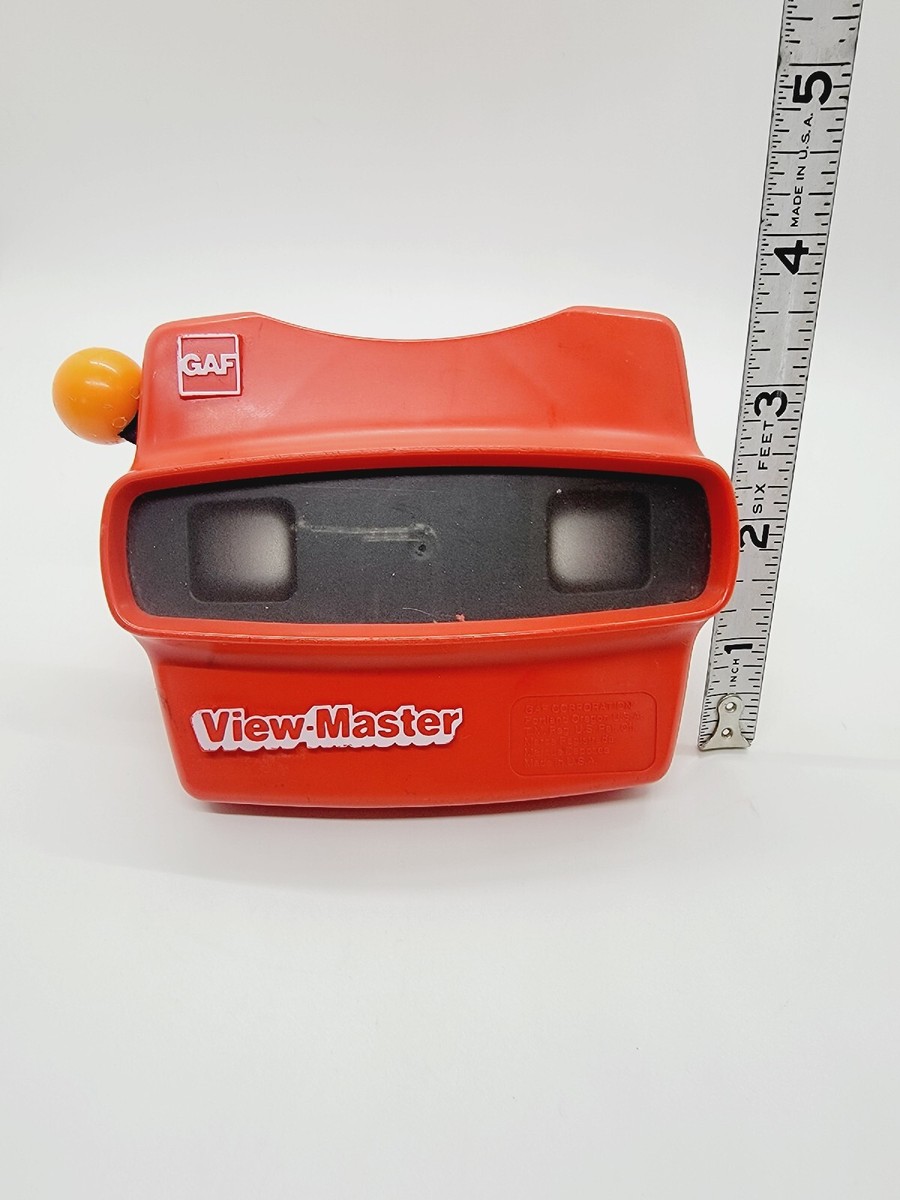 Vintage RED GAF View-Master Viewer Orange Ball Lever No Slides | eBay