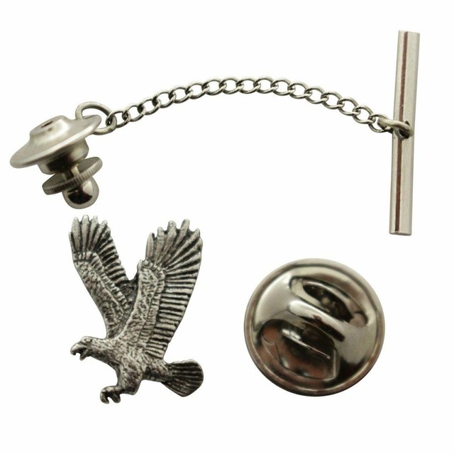 Flying Eagle Tie Tack Antiqued Pewter Tie Tack or Pin eBay