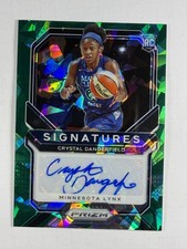 Crystal Dangerfield 2021 Panini Prizm WNBA Auto SG-CDF Green Ice