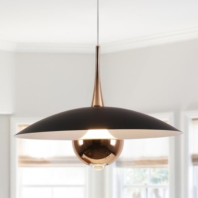 Fulesi Modern Black Pendant Lighting Fixture Mini Metal Ceiling Light Adjustable