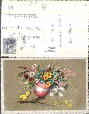 250073,Ostern Osterei Ei Blumen Glockenblume Schleife Küken