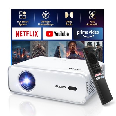 Aurzen EAZZE D1 Smart Projektor unterstützt 4K, Full HD 1080P, Beamer