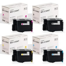 Compatible MX-C30NT Toner BK/C/M/Y, 4-Pack for Sharp MX-C250F C300W
