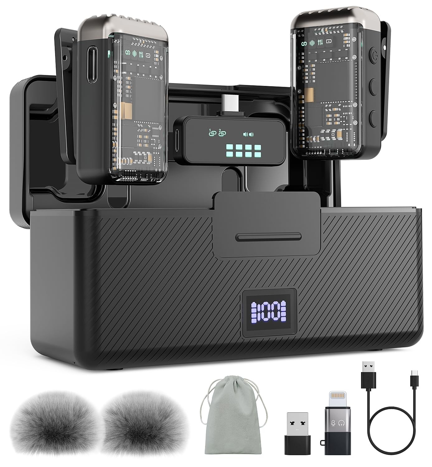 iPhone Mini Wireless Mic with Charging Case - Compact & Portable  -image