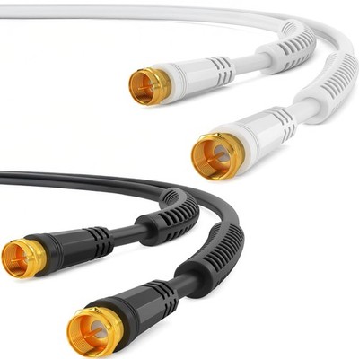 SAT # TV Kabel Antennenkabel Digital Koaxial Koax 4-Fach HD Stecker DVB-T/2 DAP