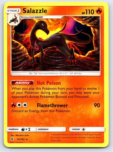 Salazzle 16/145 Rare Guardians Rising Pokemon