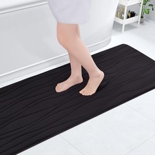Memory Foam Bathroom Rug Mat 47x17 Extra Soft and Absorbent Bath Mats Non-Sli...