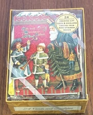 24 Christmas Gift Cards & Envelopes, Punch Studio, from Rare Ephemera Images