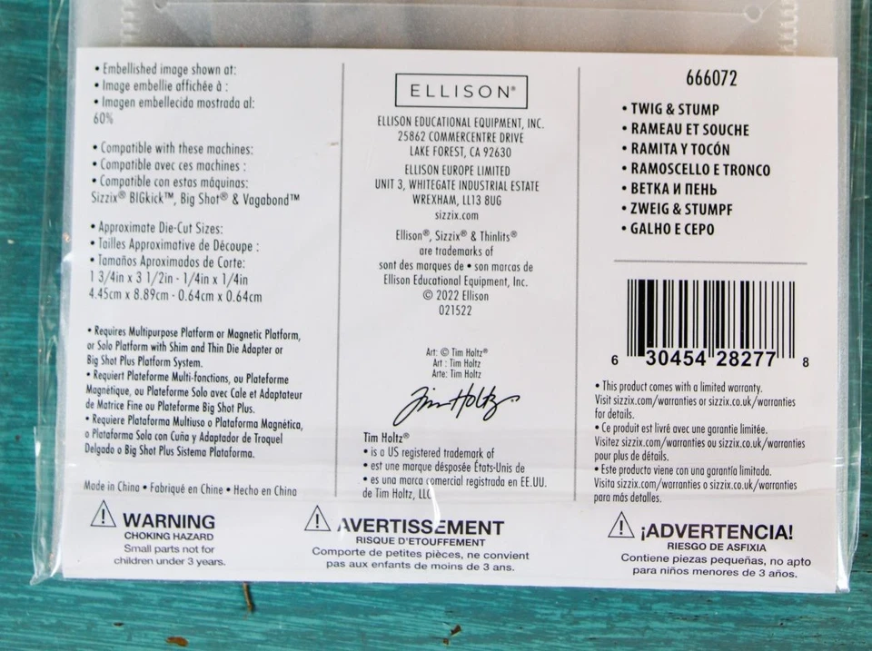 SIZZIX Tim Holtz Die Set Twig & Stump #666072 Thinlits Christmas Tree Snowmen - Image 4 of 4