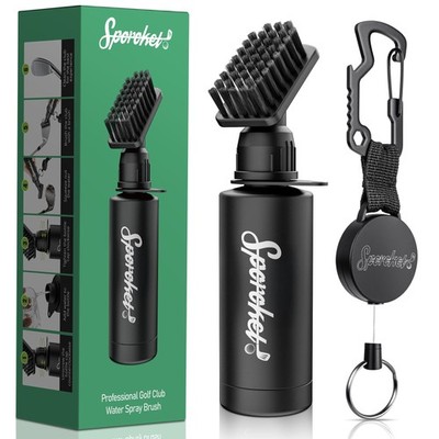 Pro Golf Club Brush Cleaner with Multi Purpose Heavy Duty Retractable Clamp a...