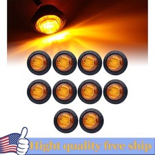 10pc 3/4" Round Yellow LED Trailer Bullet Clearance Side Marker Light DOT P2PC