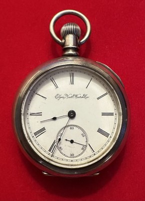 Elgin Pocket Watch   18 Size   Imperial Silver Coin case - c.1893 - runs great