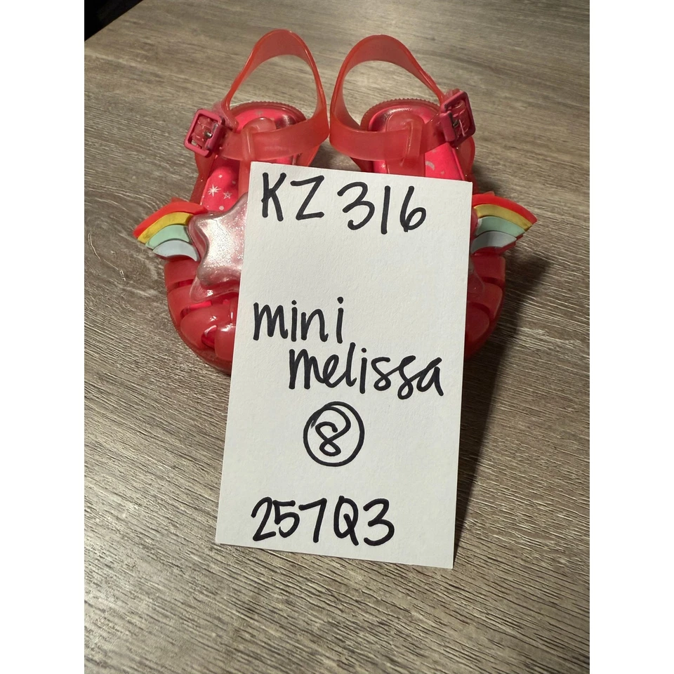 mini melissa Sandals Girls 8 Pink 3D Star Rainbow (See Note)		KZ316 - Image 2 of 4