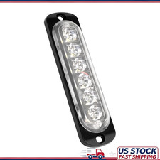 12v 24v White 6led Thin Waterproof Led Dome Light Utv Truck Rv Boat Step Under