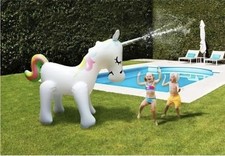 Cavallo Unicorno Spruzza Acqua Grande Da Giardino Cm. 210