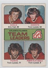 1975-76 O-Pee-Chee Eric Vail Tom Lysiak #313 1md