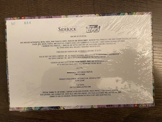 2021 Topps Mars Attacks Uprising Sealed BLUE Foil Limited Hobby Box 2-Hits Per - Image 2 of 4