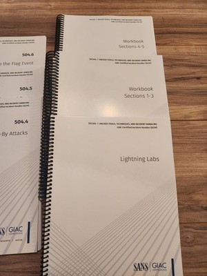 SANS SEC504 Complete Book Set – GIAC GCIH Prep – 2023 Edition | eBay