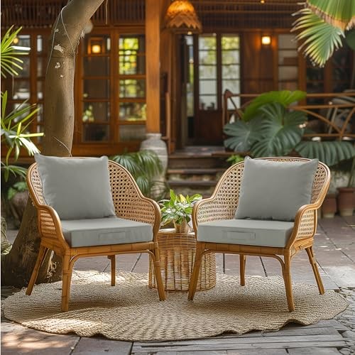 Outdoor Stuhlkissen für Terrassenmöbel 22x22, wasserdicht 22x22-18" grau - Bild 5 von 7
