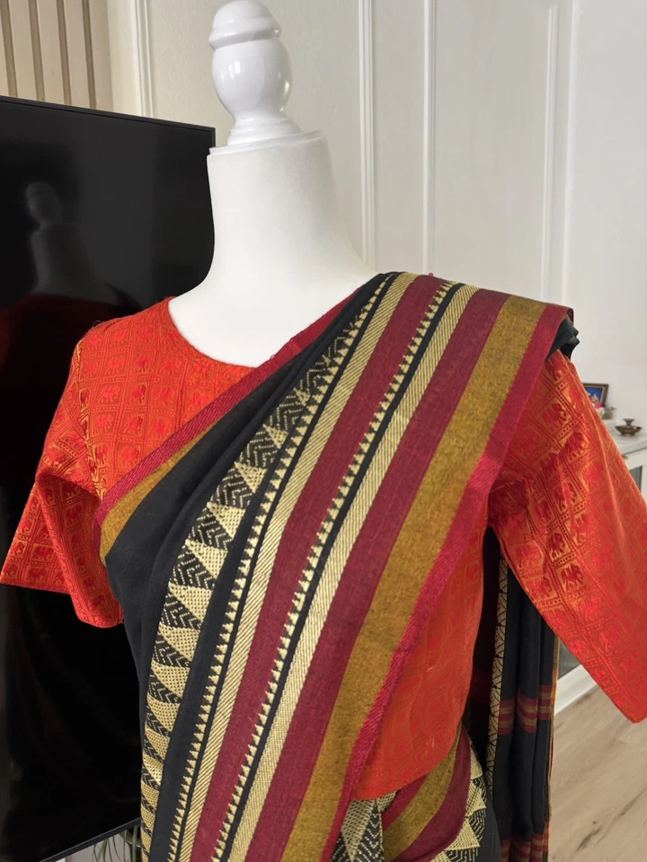 Хлопковый ручной ткацкий станок сари - Изображение 2 из 4