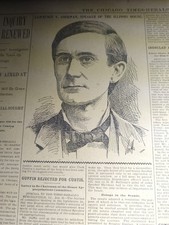 JAN 13, 1899 NEWSPAPER #2948- LAWRENCE SHERMAN, SPEAKER OF THE ILLINOIS HOUSE
