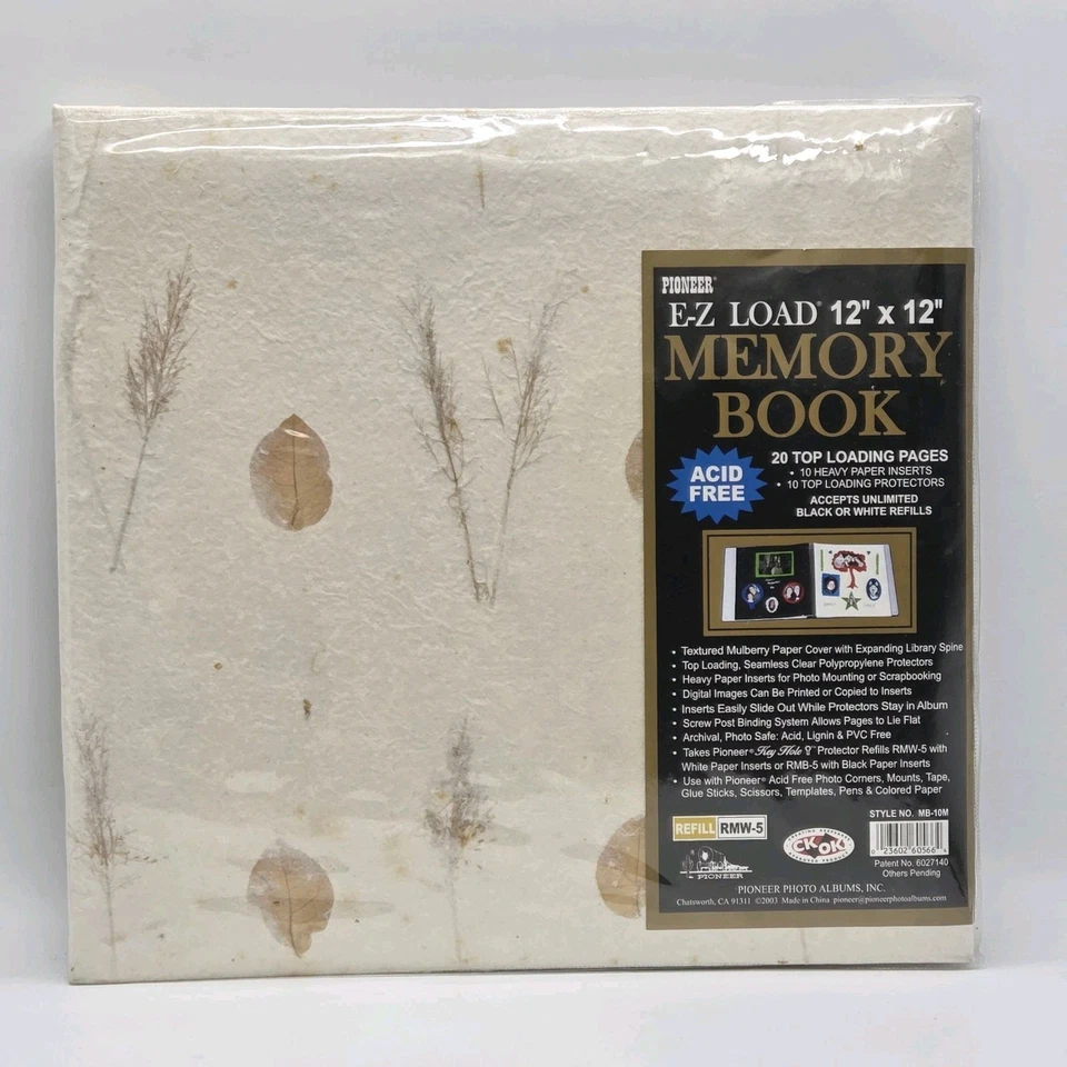 Libro de memoria Pioneer hojas texturizadas EZ carga libre de ácido 12x12 20 páginas de carga superior Foto 2 de 4