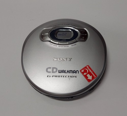 SONY Walkman G Protection Silver CD Player D-EJ611 WORKS!