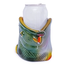 River's Edge Products Bass Can Cooler, Insulated Double Wall 12 Ounce Can Holder