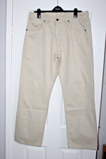 MENS RM WILLIAMS JEANS 36 WAIST 31 LEG CREAM COLOUR