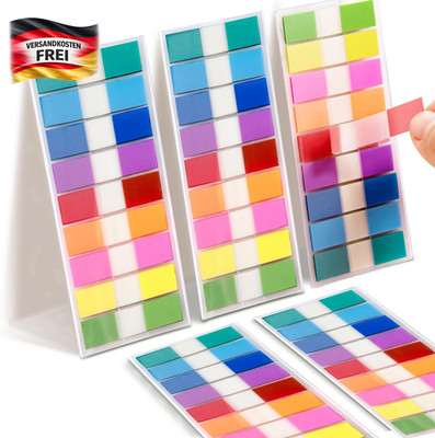Selbstklebende durchsichtige Haftnotizen 900 Blatt multipack für Büro Studium Ar