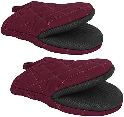 1 Paar kurze Ofenhandschuhe - Silikon Küche Ofenhandschuhe hochhitzebeständig 500°F - Bild 2 von 5