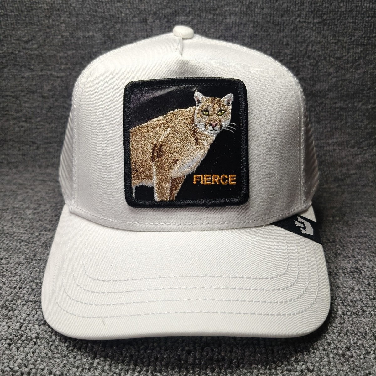 Goorin Bros The Farm Cougar Trucker Snapback White Hat One Size