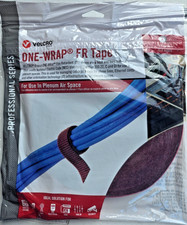 VELCRO® Brand 3/4" Fire Retardant Cranberry Lineal ONE-WRAP | 25YD Roll