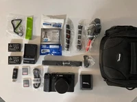 Fujifilm X100VI Digital Camera Point & Shoot (Black) and LED Light