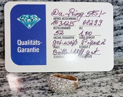   585 Gold Diamantring | 1,00 ct | 53 Brillanten | Ein echter Hingucker!  