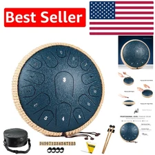 High-Quality 15 Note D Major Steel Tongue Drum - Artisan Crafted with Carry Bag