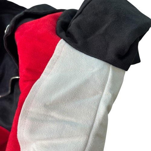 Disney D-Signed Girl’s L Black Red Suede Colorblock Descendants Evie Moto Jacket - Picture 17 of 18