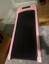 Pink/Black Electric Folding Treadmill Walking Pad, Foldaway Compact